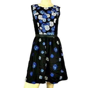 Eric & Lani Floral Sleeveless Dress Womens Medium